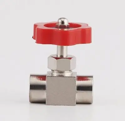 Nickel-Plated Brass Needle Valve 1/8&quot BSP Female x Threaded Max Pressure 0.8 Mpa | Обустройство дома
