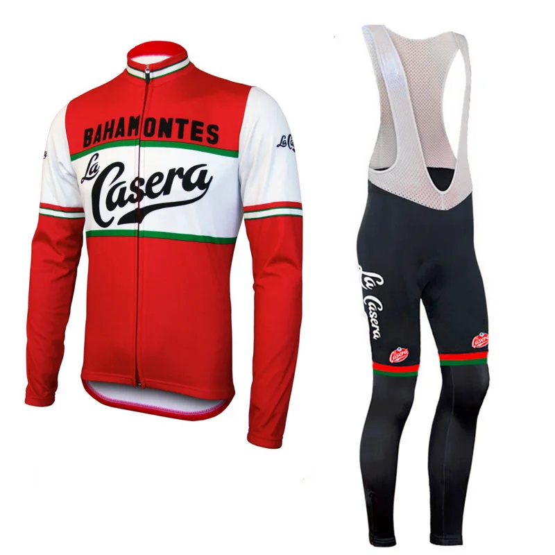 

Men Cycling Jersey Set Long Sleeve Spring Autumn Racing Bike Riding 3d Gel Pad Ropa Ciclismo Red Cycling Clothing