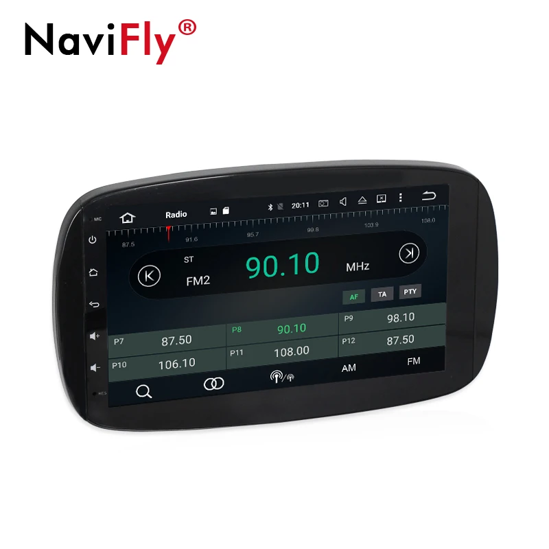 Cheap NaviFly 4G+32G Android 8.0 car multimedia Radio for Mercedes Benz Smart Fortwo 2016 2017 2018 with WIFI mirror link BT RDS 2
