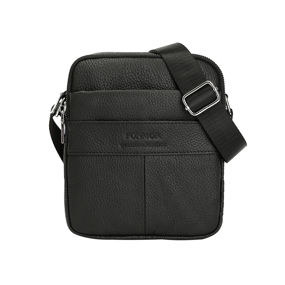 

Genuine Leather Men's Crossbody Bags Large Capacity Business Messenger Bags Solid Leather Shoulder Bag For Men