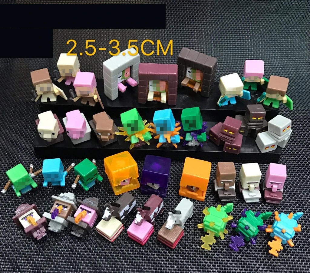 

6 styles Minecraft 5th More Characters Hanger Action Figure Toys Cute 3D Minecraft Models Games Blocks Collection Gift #E