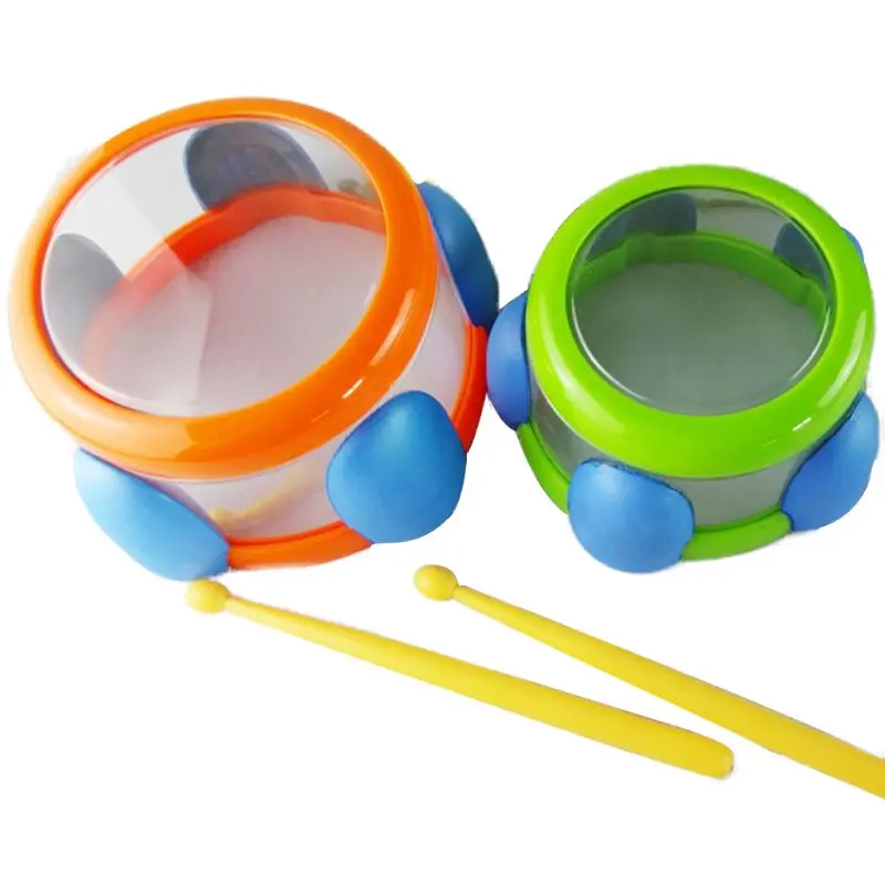 2Pcs Baby Mini Drum Bath Percussion Musical Toys Set Kids Grasping