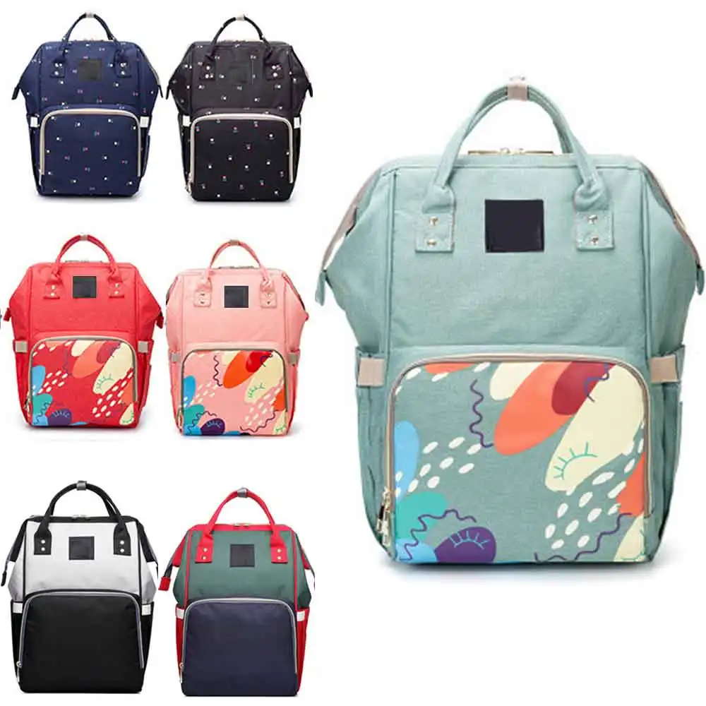 

Fashion Print Baby Diaper Women Backpack Mummy Maternity Nursing Nappy Bag Mom Travel Organizer Waterproof Designer Baby Care