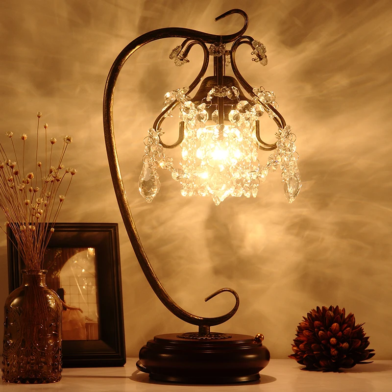 Modern Cozy K9 crystal table lamp led lamps fashion bedroom study Desk