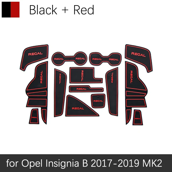 Противоскользящие резиновые ворота слот чашки коврик для Opel Insignia B MK2 OPC GSI Vauxhall Holden Commodore аксессуары наклейки - Название цвета: Красный