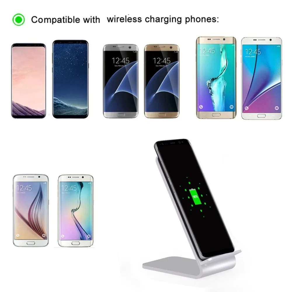 10 Вт Qi Быстрое беспроводное зарядное устройство для iPhone X XS Max XR 8 Plus Беспроводная