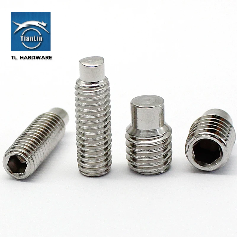 

304 stainless Steel Terminal Grub Convex End ISO 4028 Hexagon Socket Set Screws With Dog Point M3 M4 M5 M6 M8 M10