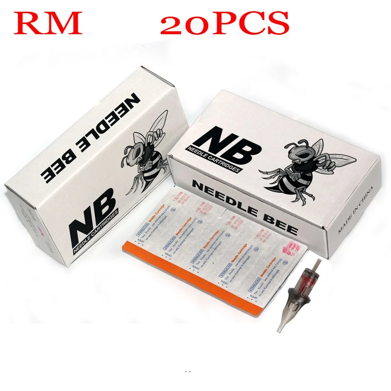 

20PC Standard Tattoo Needle Cartridges Curved Round Magnums 5/7/9/11/13/15RM for Tattoo Cartridge Machine Tattoo Cartridge Pen