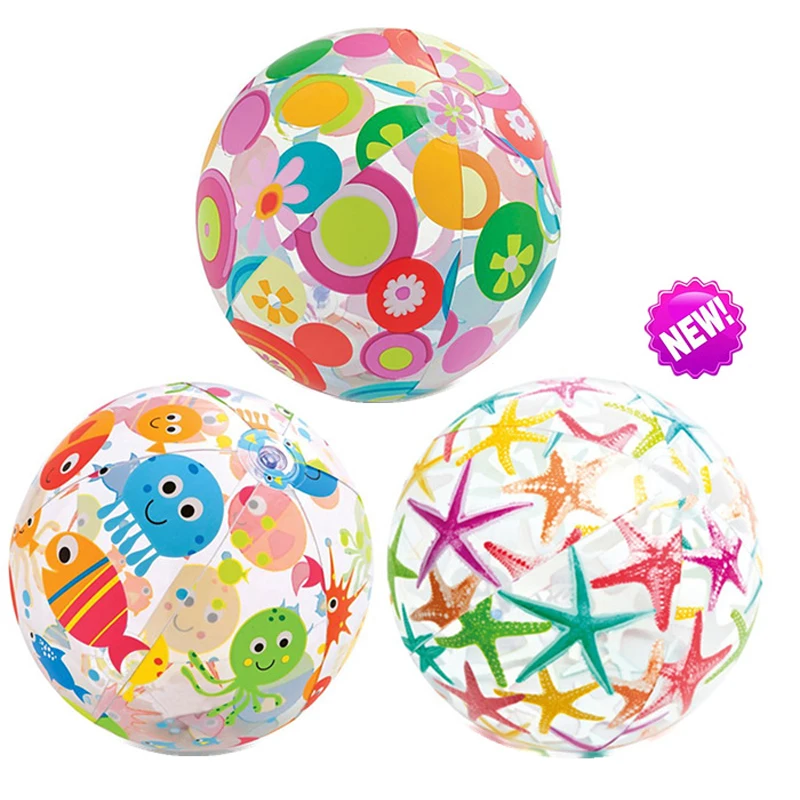 

CCINEE 36CM Beach Ball Children Kids Colored Stars Fish Beach Ball Toy For Water Summer Sandom Color 3 Shape Avalible