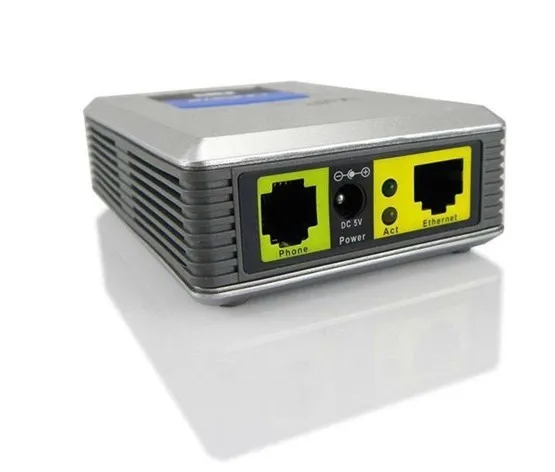 5 штук в партии открыл 1 FXS VoIP телефонный адаптер Linksys SPA1001 Шлюзы VoIP без коробку, чтобы просто для пересылки