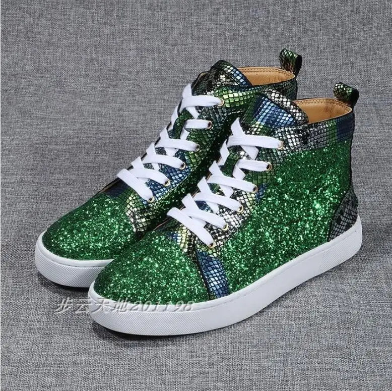 Sequined Women High Top Sneakers Bling Glitter Shoes Genuine Leather Lace-up Woman Casual Shoes Round Toe Ladies Tennis Shoes
Sequined Women High Top Sneakers Bling Glitter Shoes Genuine Leather Lace-up Woman Casual Shoes Round Toe Ladies Tennis Shoes
