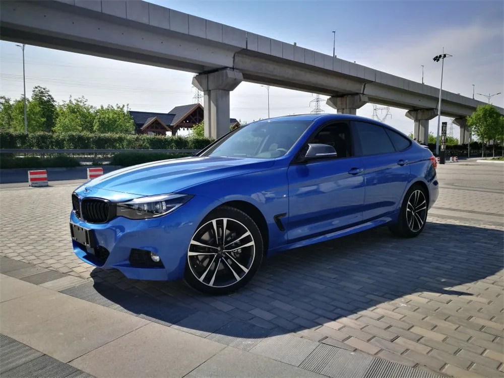 Двойной пара гоночные решетки для BMW F34 Гран Turismo 320i 328i 330i 335i 340i 325d глянцевый черный передний бампер решетка автомобильный Стайлинг гриль