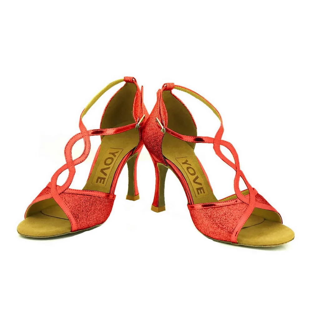YOVE Dance font b Shoes b font Women s Latin font b Salsa b font Dance