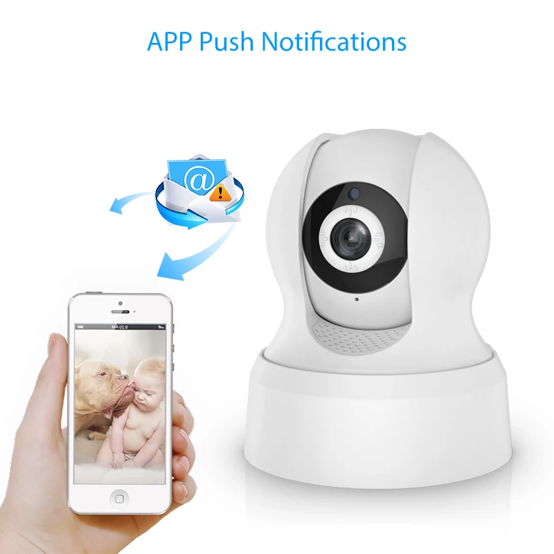 

Smart Home Automation Wi-Fi IP Camera Wireless HD 720P Network Night Vision CCTV Camera Work with Alexa Echo