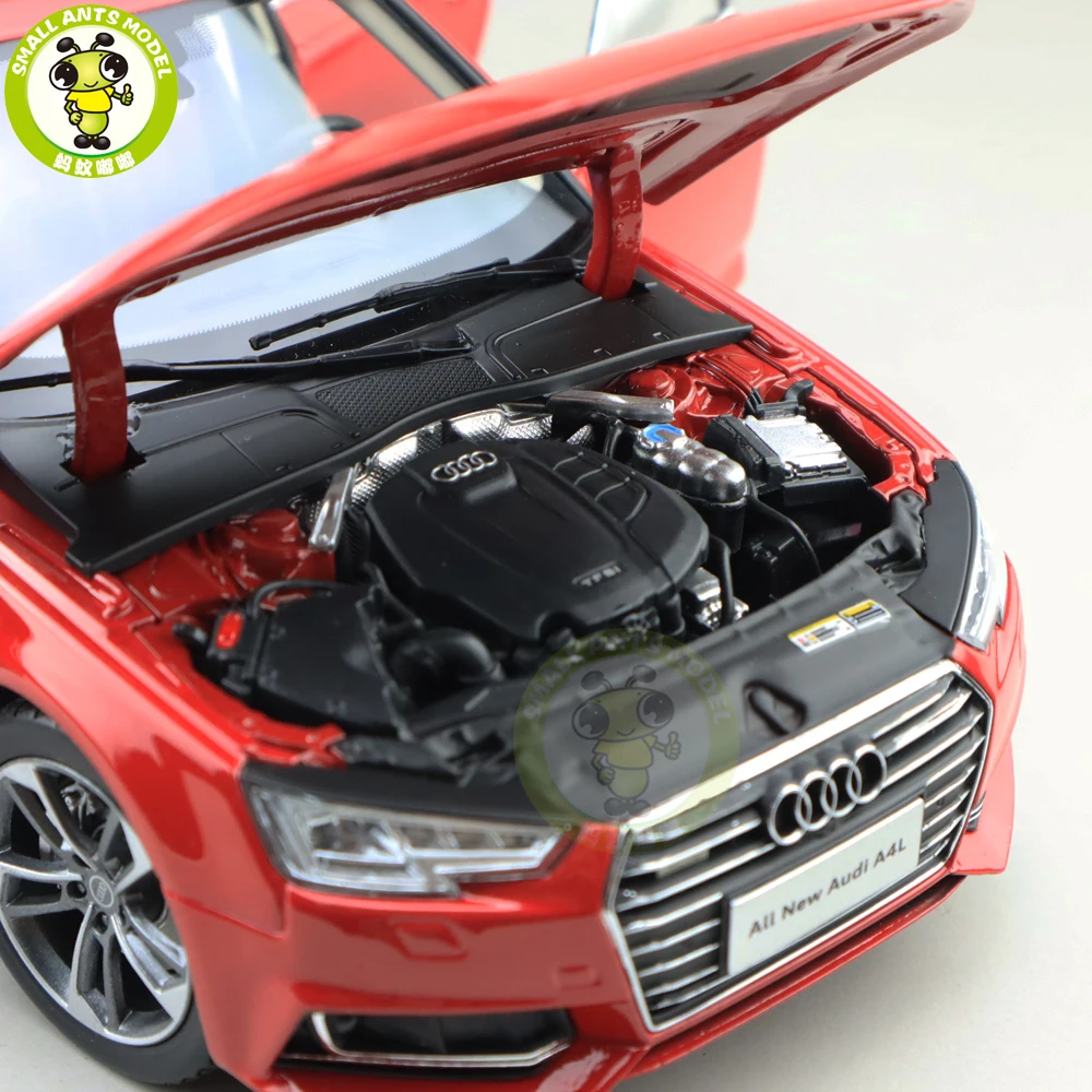 1/18 Audi A4 A4L литая под давлением металлическая модель автомобиля игрушка мальчик девочка детская коллекция подарков Красный