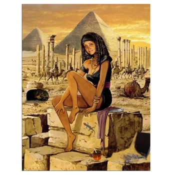 

5D DIY Diamond Painting Cross Stitch Kits"Ancient Egypt Lady"Diamond Embroidery full Square Rhinestone Living Room Decor JS4290