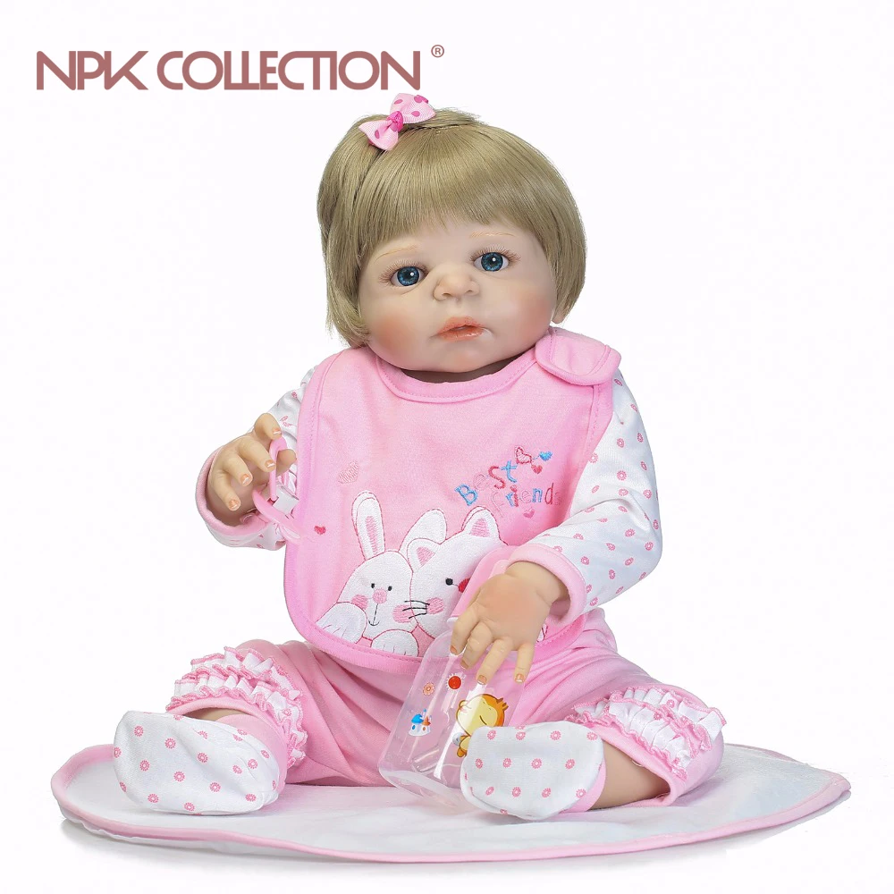 Кукла NPKCOLLECTION Reborn полностью виниловая кукла для девочек 55 см Реалистичная мягкая