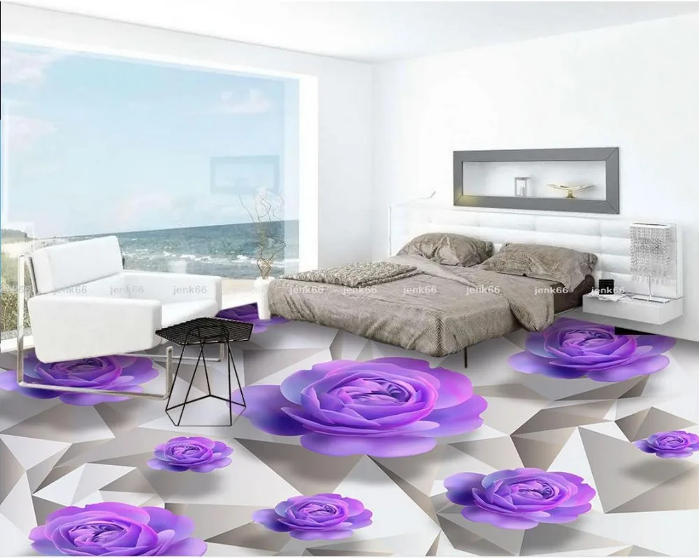 Online kopen wholesale paars rose behang uit china paars rose ...