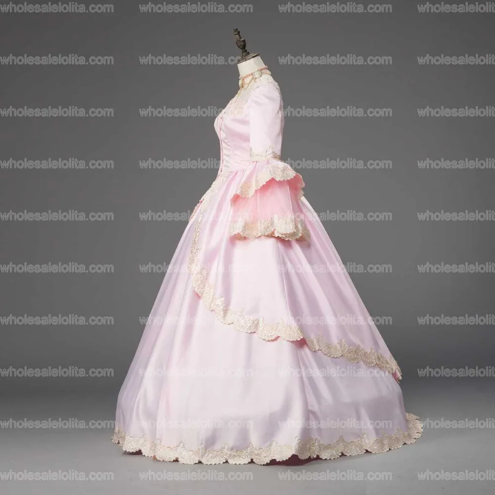 Розовое платье принцессы Марии Антуанетты Ренессанса; бальное платье; одежда для восстановления; театральные костюмы