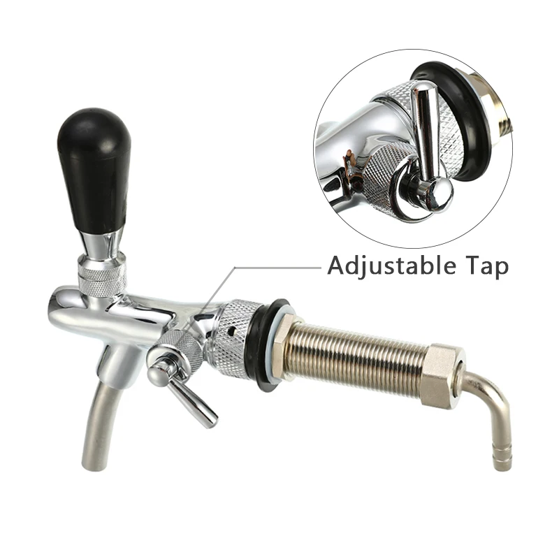 Stainless Steel G5 8 Beer Faucet Adjustable 4 Inch Draft Beer