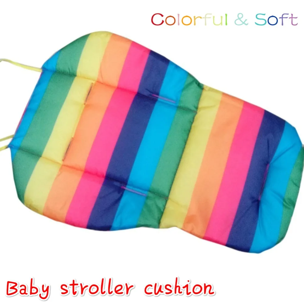 Colorful Baby Kids Soft Anti Dirty Pram Cushion Chair BB Car Umbrella Cart Seat Pad Cotton Striped Liner Infant Stroller Mat Pad Colorful Baby Kids Soft Anti Dirty Pram Cushion Chair BB Car Umbrella Cart Seat Pad Cotton Striped Liner Infant Stroller Mat Pad