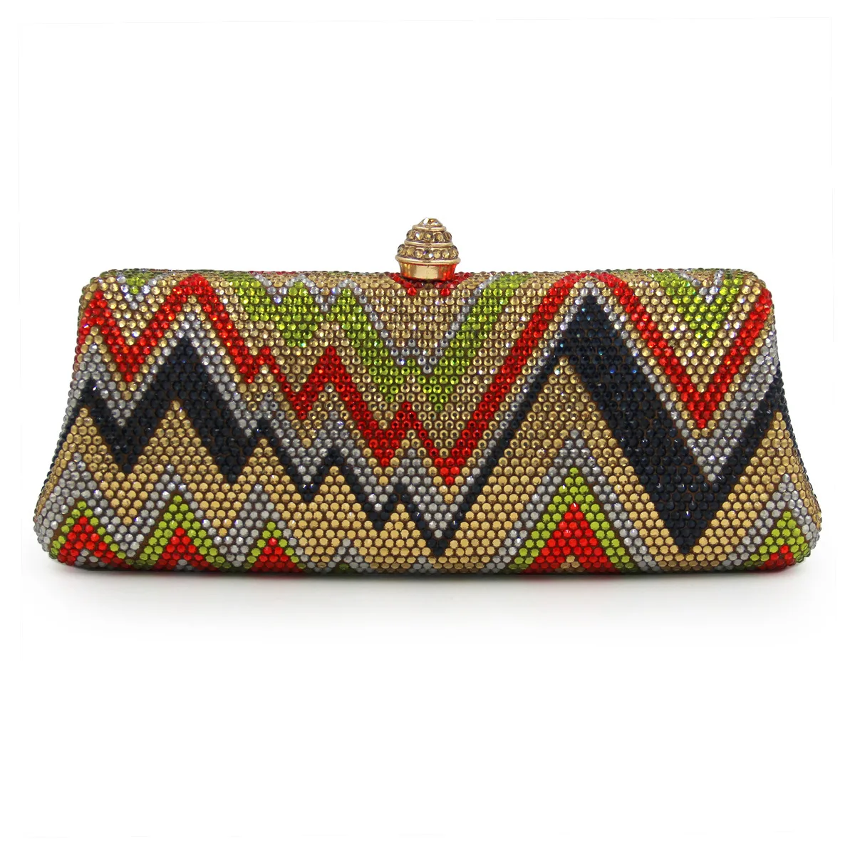 

New Clutches Women Luxury Color Hot Drilling Women Evening Clutch Bags Full Diamond Day Party Clutches Purses Chain Bag Bolsas