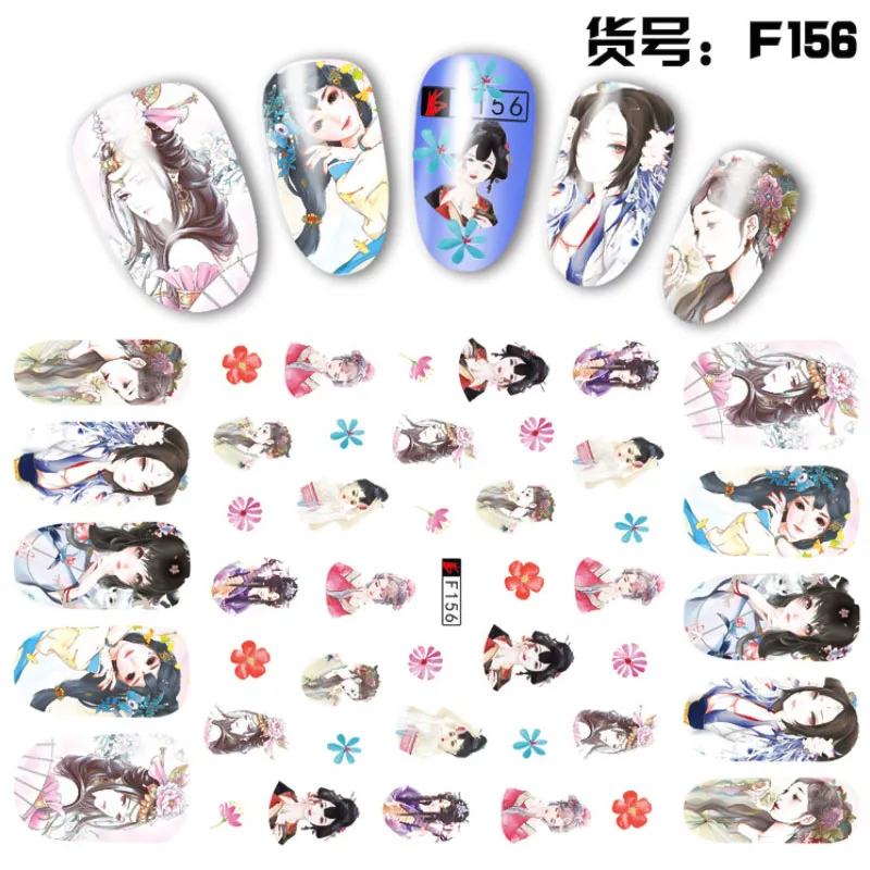 Yinikiz 3D ногтей Стикеры 1 лист Высокое качество Водонепроницаемый Nail Art Наклейки Для