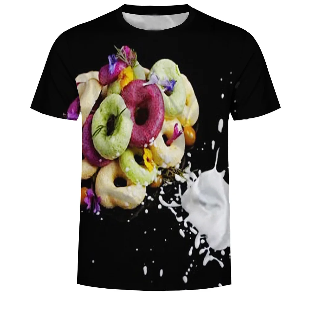 Летняя мода для женщин/мужчин 3d футболка nutella пародия забавная Реалистичная еда Шоколадный Соус harajuku еда Футболка Мужская - Цвет: 040