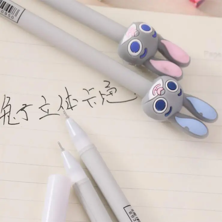1 шт. Lytwtw's корейские кавайные канцелярские принадлежности Милый заяц кролик ручка с кроликом ручки креативные школьные принадлежности офисные гелевые ручки подарок