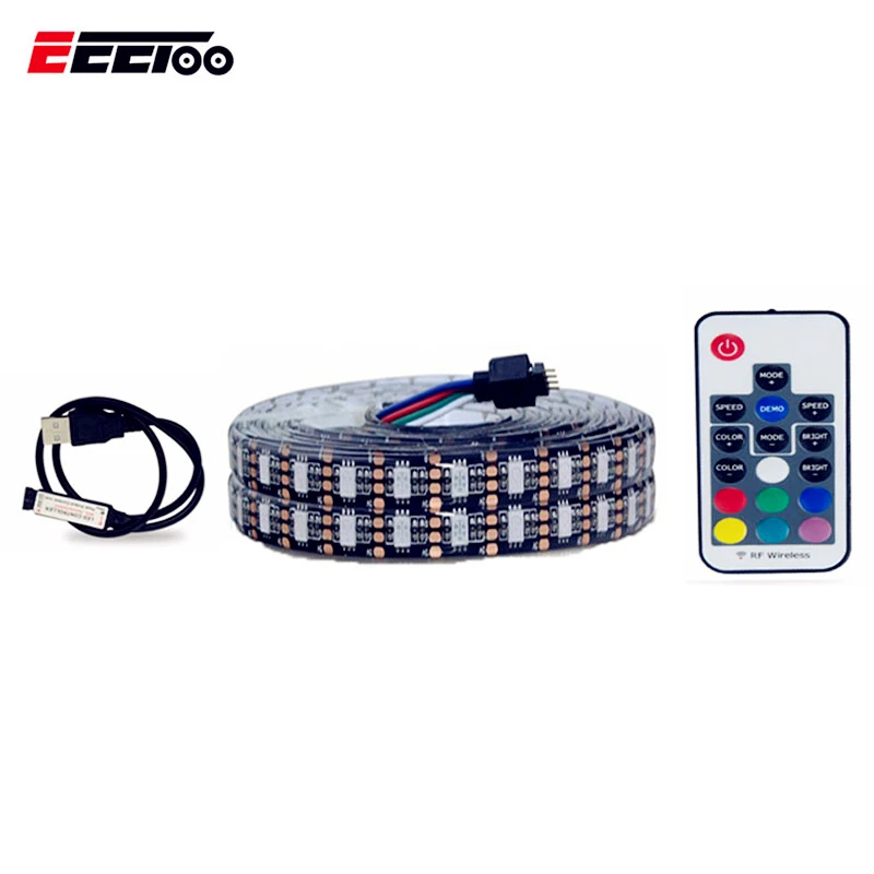 Гибкая светодиодная лампа для гардероба EeeToo 5 В USB 3 клавиши/17 клавиш|Подшкафные