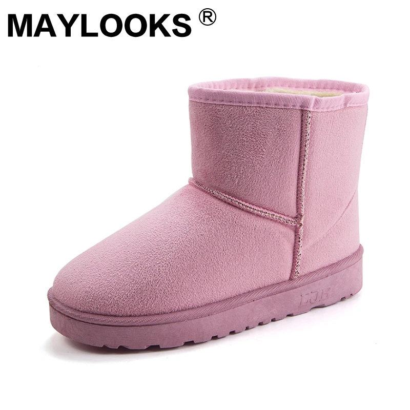 

Snow boots female short tube plus velvet boots students wild warm thick cotton shoes M-A-5