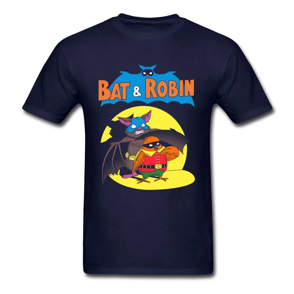 bat and robin 10104 Summer/Autumn 100% Cotton O Neck Tops & Tees Short Sleeve Custom Tee Shirt 2018 Popular Crazy T Shirts bat and robin 10104 navy