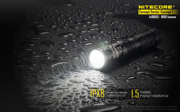 NITECORE Concept 1 1800 люмен CREE XHP35 HD E2 светодиодный фонарик 220 м дальность луча Магнитная Задняя крышка дизайн C1 фонарь фонарик