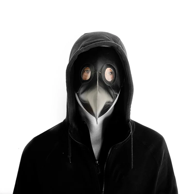 Чумной доктор маска черная гибель Хэллоуин кранкгейт маски стимпанк ПУ птичий клюв длинный нос искусство Косплей Костюм де Пест сталь