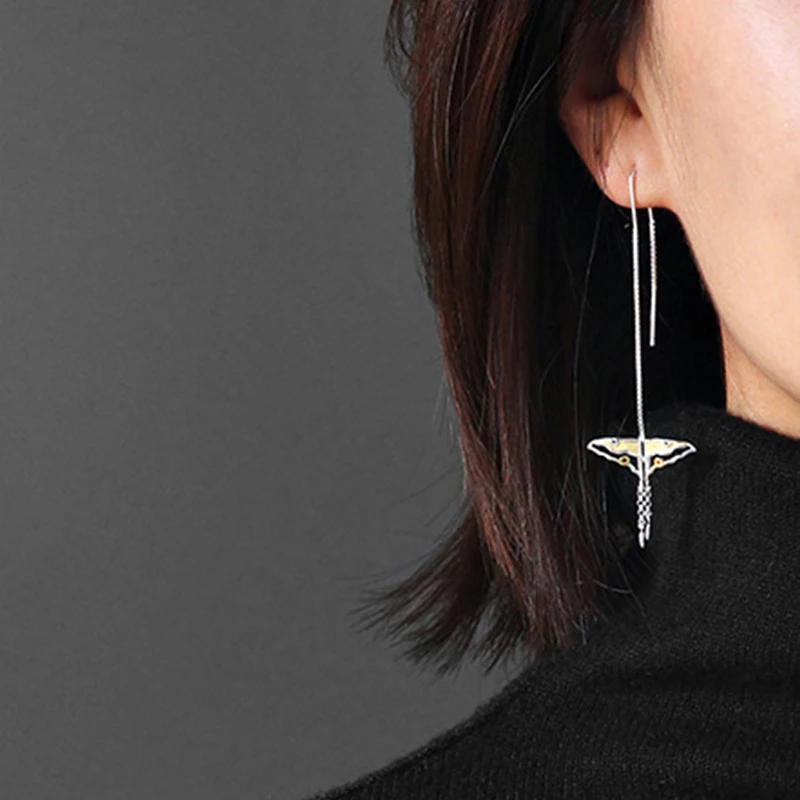 Lotus весело Настоящее серебро 925 проба Натуральный творческий ручной Fine Jewelry полая
