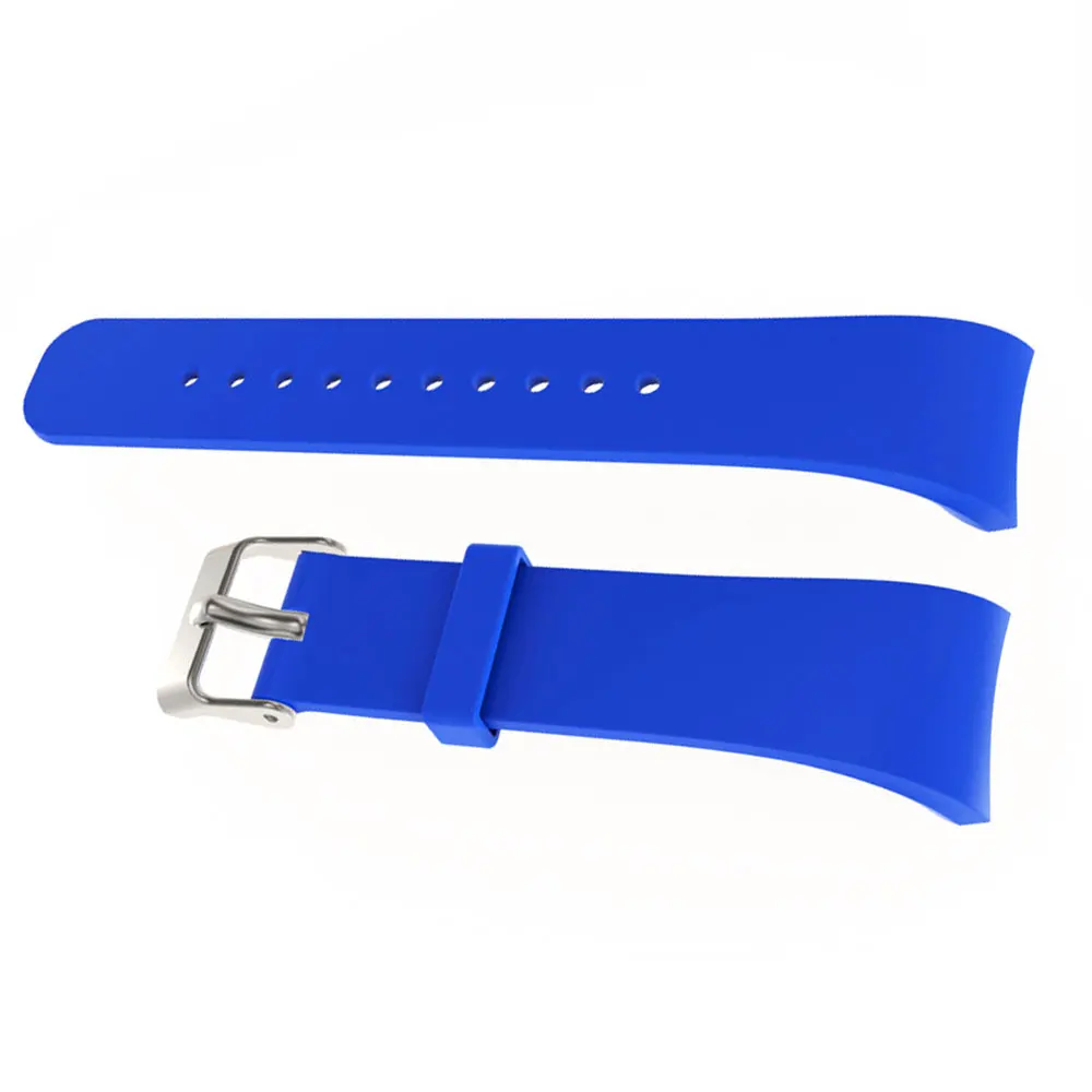 Модные Ремешки для часов роскошный силиконовый для часов сменный ремешок для samsung gear Fit 2 SM-R360 спортивные ремешки для часов - Цвет: Blue