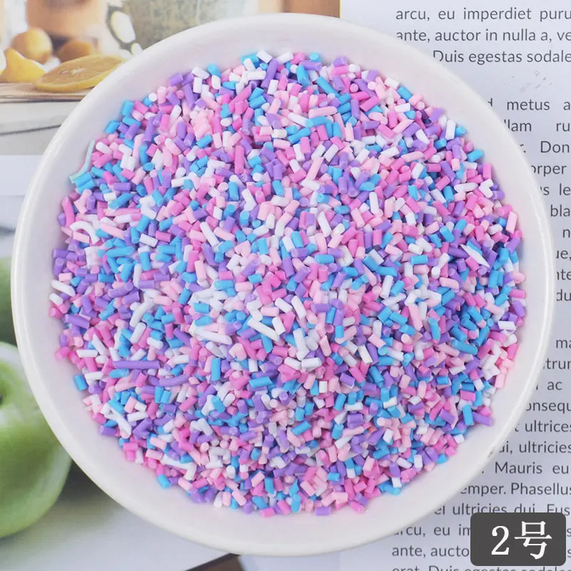 DIY 100g клейкие аксессуары глины Sprinkles украшения для слизи наполнитель поставки имитация шоколада торт десерт грязи игрушки из частей