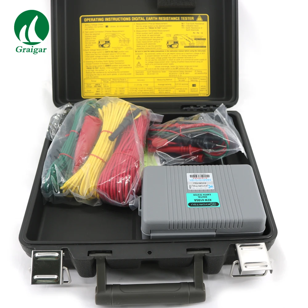 

High Quality Digital Earth Resistance Tester KYORITSU 4105A-H Measuring Range:0-20OHM/0-200OHM/0-2000OHM