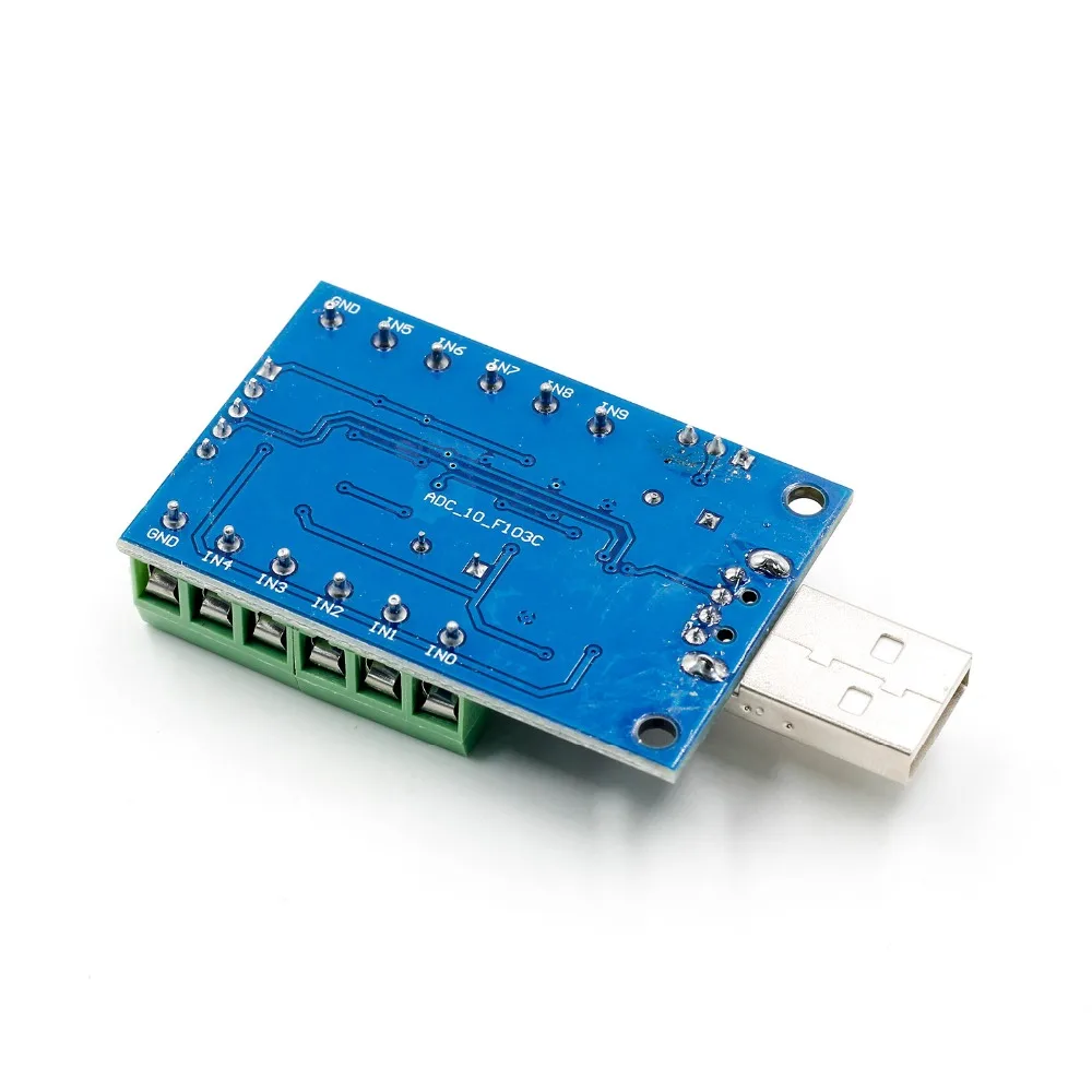 STM32F103C8T6 USB интерфейс 10 каналов 12 бит AD выборки сбора данных STM32 коммуникационная плата интерфейса UART ADC модуль