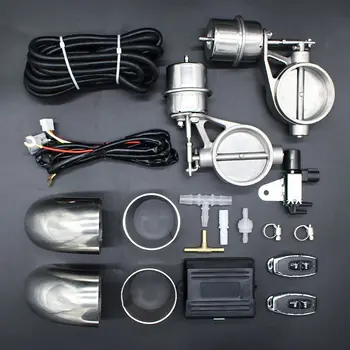 

Double Vacuum Valve 76mm Exhaust Valve 89mm Vacuum Cutout Valve Kits Exhaust Control Sounds 3.0 inch Remoter Control Valve
