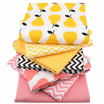 

7pcs/lot,Twill Cotton Fabric Patchwork Pear Tissue Cloth Of Handmade DIY Quilting Sewing Baby&Children's Sheets Dress Material