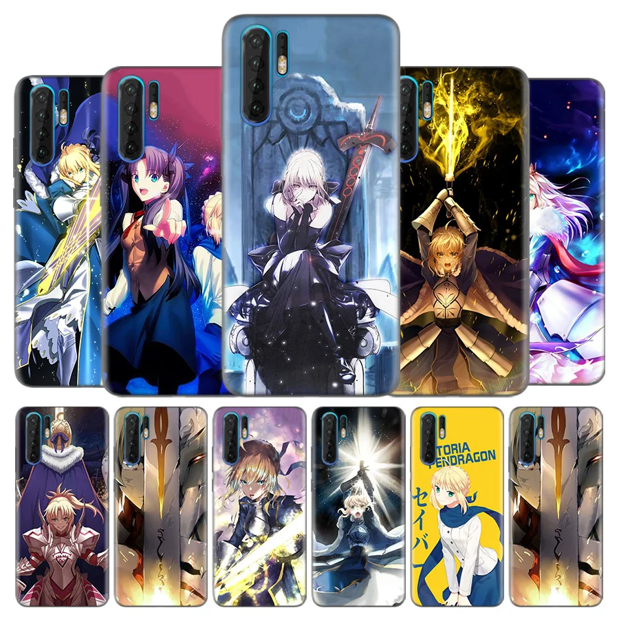 

Silicone Cover Case for Huawei Mate 20 10 P30 P20 P10 P9 Nove 5 5i Pro Lite P Smart Z Plus 2019 Phone Fall Back Fate Saber Anime