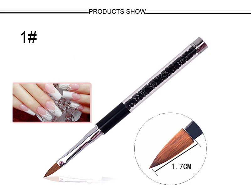 1 шт., Кристальный дизайн ногтей, ручка с кисточкой стразы для рисования ногтей, ручка для резьбы, УФ-Гель-лак, акриловые инструменты для раскрашивания