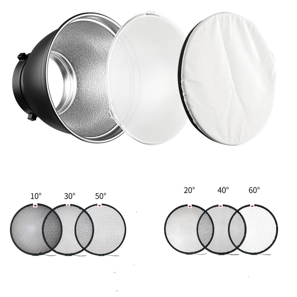 Bestshoot 7inch Standard Bowen Mount Reflector with Soft Diffuser Cover for Flash Speedlites Strobes Monolights Bestshoot 7inch Standard Bowen Mount Reflector with Soft Diffuser Cover for Flash Speedlites Strobes Monolights