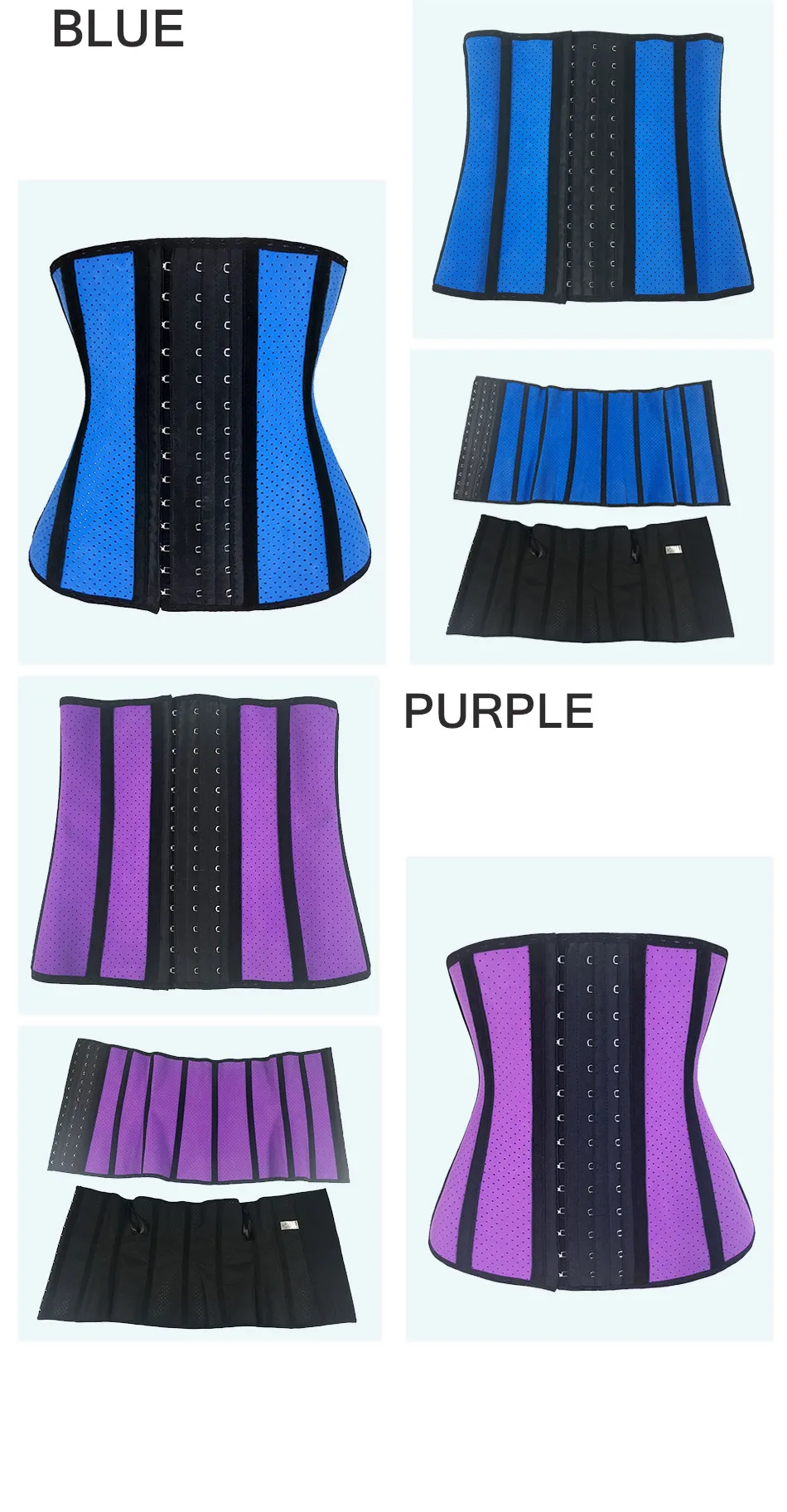 NB1279_01 Atbuty Latex Waist Trainer Breathable Cincher Corset Slim Bodysuit Workout Girdles Body Shaper Tummy Control Belt for Women (8)