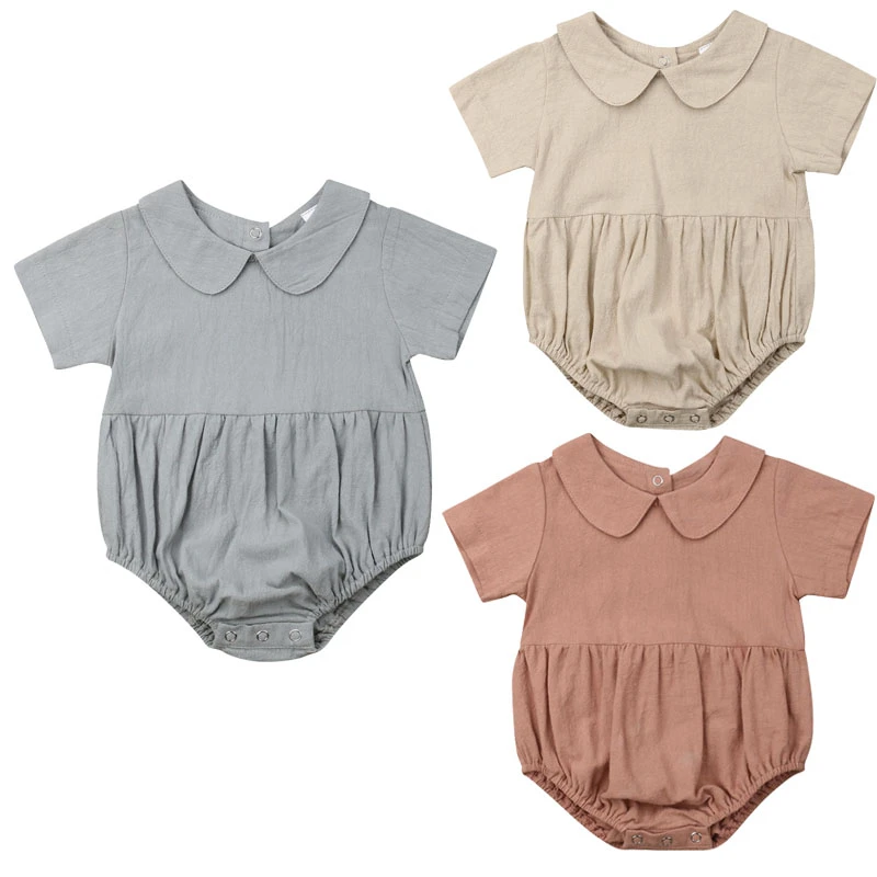 peter pan collar bodysuit baby girl