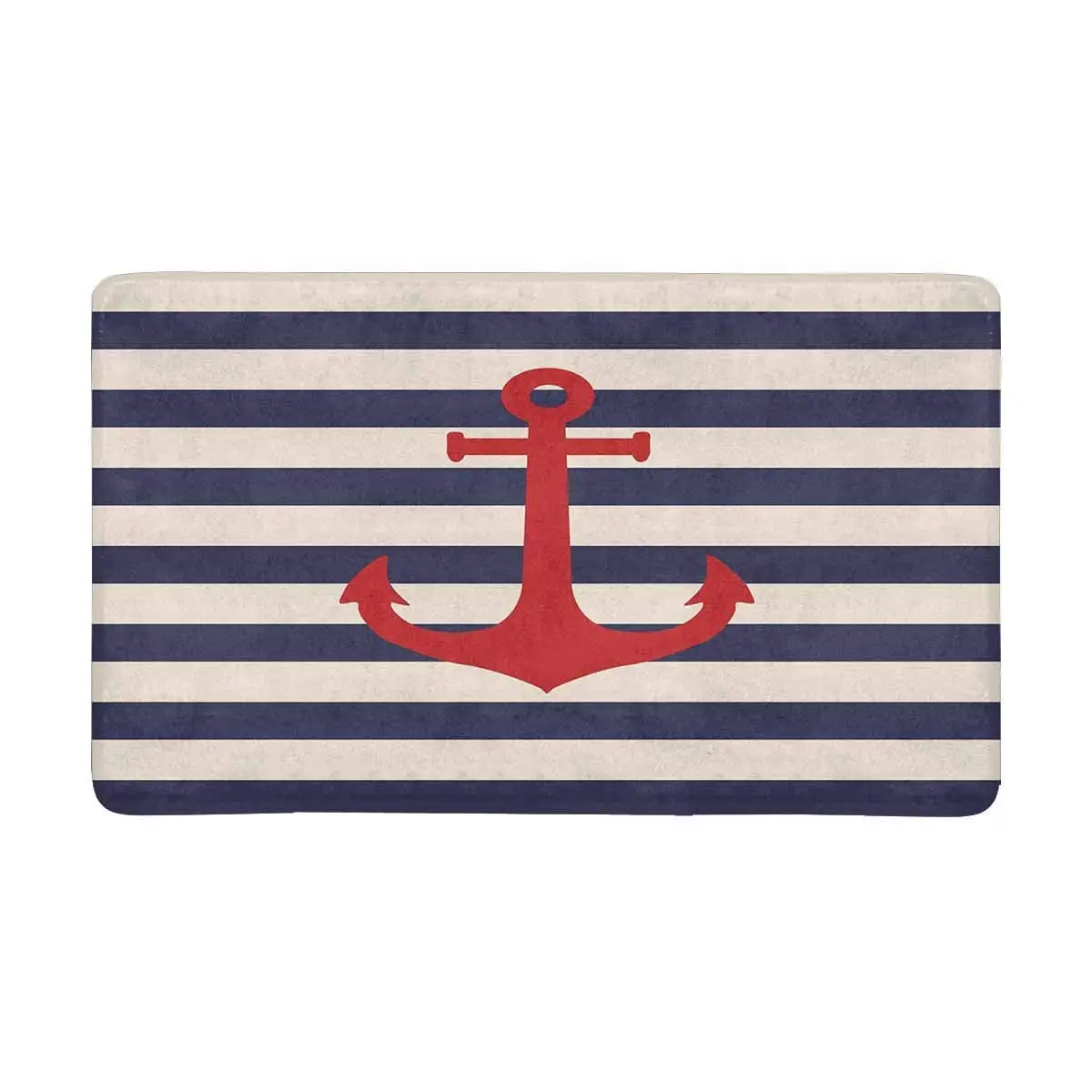 Темно-синий полосатый морской фон с морской внутренний входной коврик нескользящий дверной коврик входной ковер домашний декор
