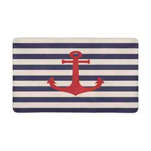 Темно-синий полосатый морской фон с морской внутренний входной коврик нескользящий дверной коврик входной ковер домашний декор