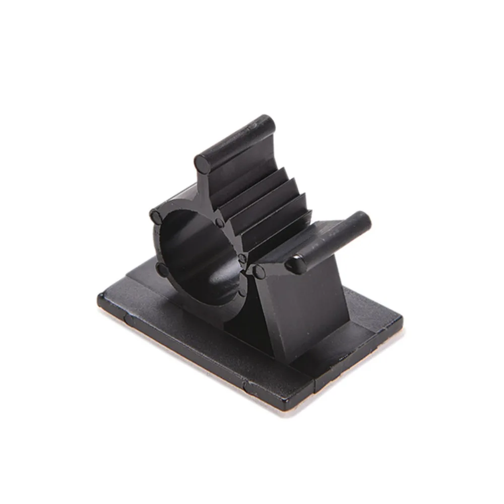 10Pcs/lot Black 20mm Self Adhesive Cord Cable Wire Clear Up Clips Wire Fixed Clip Car Line Clip