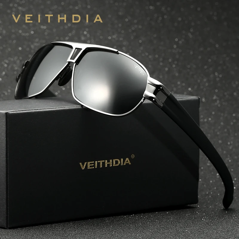 Мужские солнцезащитные очки VEITHDIA брендовые дизайнерские с поляризационными